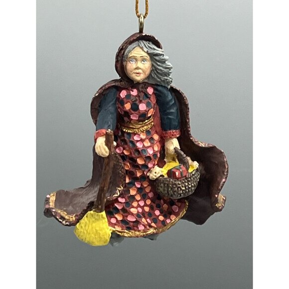 90's Vtg 2 Handcrafted Wizard & Witch Ornaments 3" Set Rodriguez & Duncan Resin - Picture 16 of 16